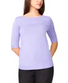 Melissa Paige Women's Ribbed-yoke Elbow-sleeve Sweater, Regular & Petite In Thistle Down