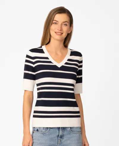 Melissa Paige Women's Textured Stripe Sweater, Macy's Exclusive In Multi