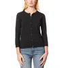 Melissa Paige Plus Womens Striped Knit Cardigan Sweater In Black