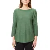 Melissa Paige Womens Button Knit Pullover Sweater In Green