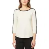 Melissa Paige Womens Button Knit Pullover Sweater In Multi