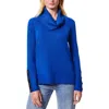 Melissa Paige Womens Button Viscose Pullover Sweater In Blue