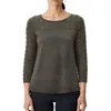 Melissa Paige Womens Eyelet Rayon Crewneck Sweater In Multi