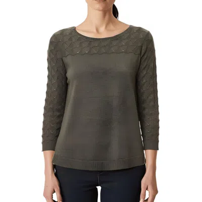 Melissa Paige Womens Eyelet Rayon Crewneck Sweater In Multi