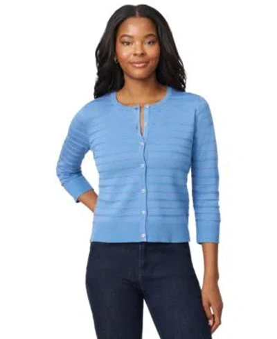 Melissa Paige Womens Ottoman Rib 3 4 Sleeve Crewneck Cardigan Pxs Xl In Gray