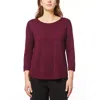 Melissa Paige Petite Wide-neck Long-sleeve High-low-hem Sweater In Multi
