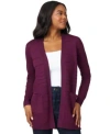 Melissa Paige Womens Ribbed Open Front Long Cardigan Pxs 3x In Blue