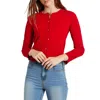Melissa Paige Womens Ribbed Trim Viscose Cardigan Sweater