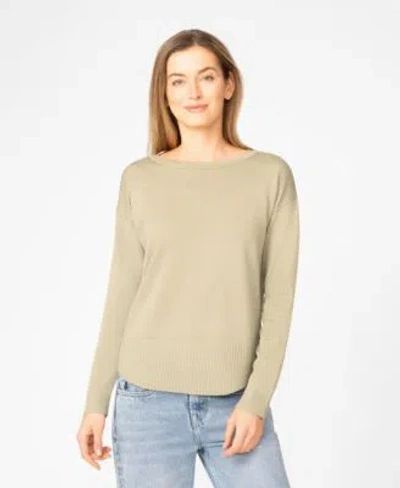 Melissa Paige Womens Round Hem Pull On Sweater In Green