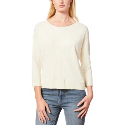 Melissa Paige Womens Solid Cable Knit Crewneck Sweater In Papyrus