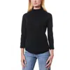 Melissa Paige Womens Solid Knit Mock Turtleneck Sweater In Black