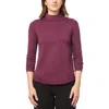 Melissa Paige Womens Solid Knit Mock Turtleneck Sweater In Multi