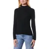 Melissa Paige Womens Solid Rayon Mock Turtleneck Sweater In Black