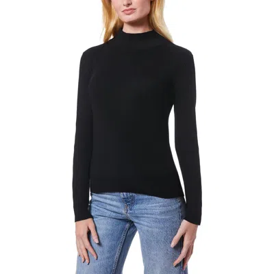 Melissa Paige Womens Solid Rayon Mock Turtleneck Sweater In Dark Olive