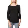 Melissa Paige Womens Solid Viscose Pullover Top In Black
