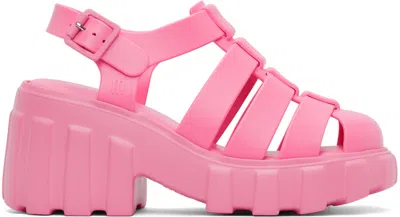 MELISSA PINK MEGAN HEELED SANDALS