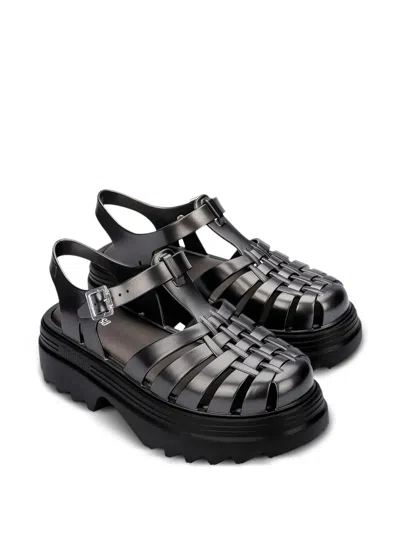 Melissa Platform Cage Sandals In Black