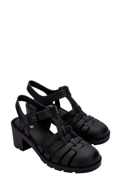 Melissa Posession Ankle Strap Fisherman Sandal In Black