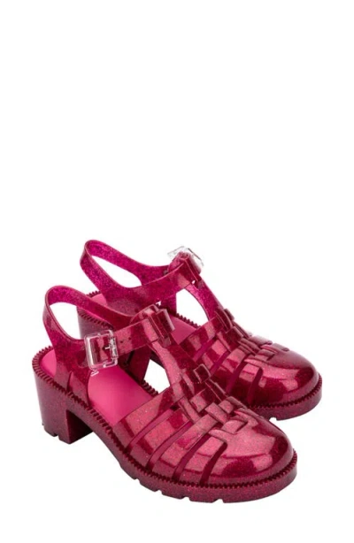 Melissa Posession Ankle Strap Fisherman Sandal In Glitter Pink