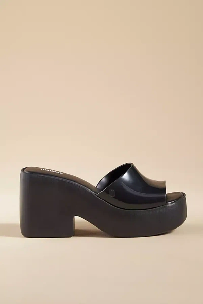 Melissa Posh Jelly Heel In Black, Women's At Urban Outfitters