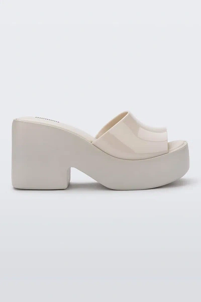 Melissa Posh Jelly Heel In Light Beige, Women's At Urban Outfitters In White