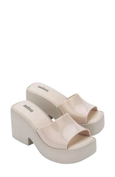 Melissa Posh Platform Slide Sandal In Neutral