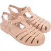 Melissa Possession Fisherman Sandal In Light Pink Flocked