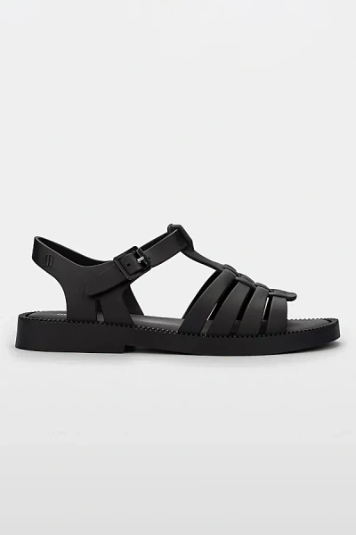 MELISSA POSSESSION FRESH JELLY FISHERMAN SANDAL IN MATT BLACK, WOMEN'S AT URBAN OUTFITTERS