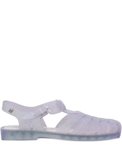 Melissa Possession Glitter-embellished Flat Sandals In Pink