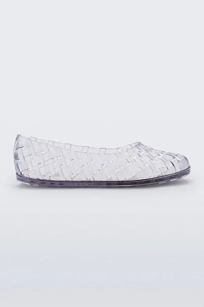 Melissa Possession Jelly Ballerina Shoe In Clear, Women's At Urban Outfitters In Gray