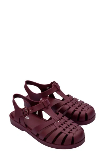 Melissa Possession Jelly Fisherman Sandal In Burgundy