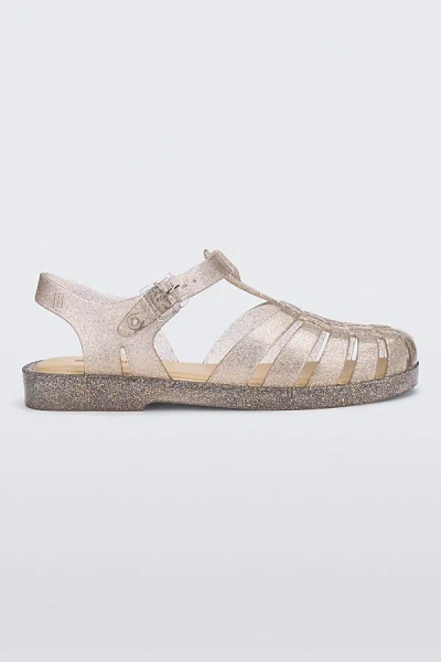 Melissa Possession Jelly Fisherman Sandal In Beige Silver Glitter, Women's At Urban Outfitters
