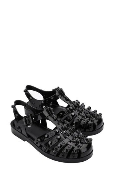Melissa Possession Stud Fisherman Sandal In Black