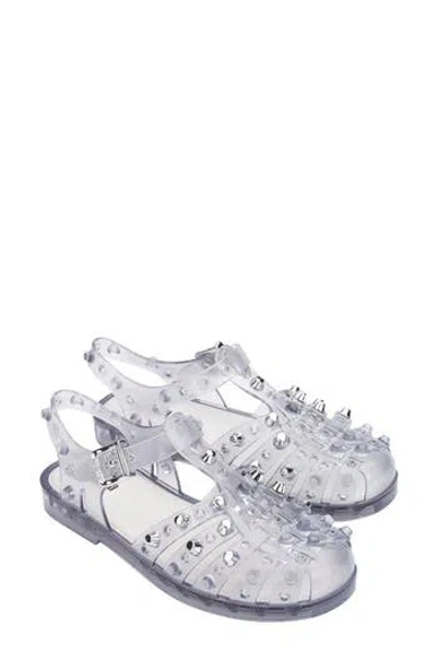 Melissa Possession Stud Fisherman Sandal In Silver