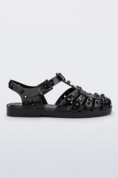 MELISSA POSSESSION STUDS SANDAL IN BLACK/DARK GREY, WOMEN'S AT URBAN OUTFITTERS