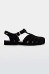 Melissa Possession Velvet Ii Fisherman Sandal In Black Flocked, Women's At Urban Outfitters