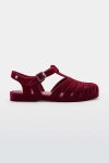 Melissa Possession Velvet Ii Fisherman Sandal In Red Flocked, Women's At Urban Outfitters