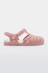 Melissa Possession Warm Look Fisherman Sandal In Pink Flocked, Women's At Urban Outfitters