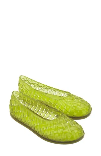 Melissa Possession Water Resistant Jelly Ballet Flat In Green