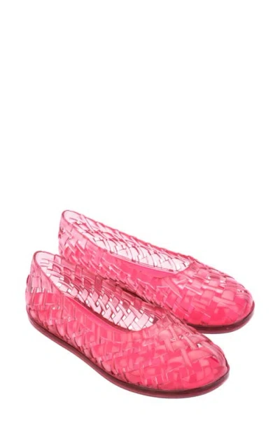 Melissa Possession Water Resistant Jelly Ballet Flat In Pink