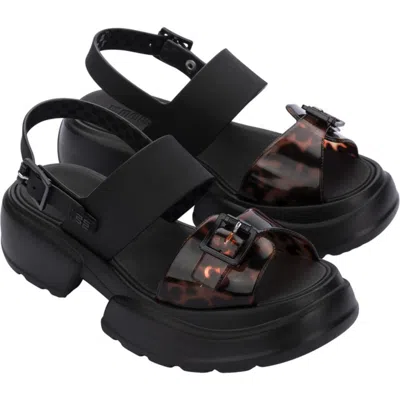 Melissa Push Slingback Platform Sandal In Black
