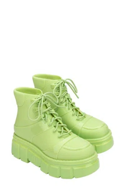 Melissa Rebel Lug Sole Boot In Green