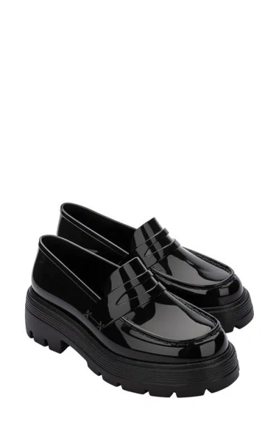 Melissa Royal Platform Penny Loafer In Black