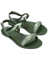 Melissa Harper Perforated-design Ballet Flats In Green