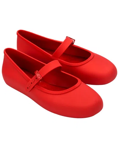 Melissa Shoes Soft Ballerina Flat In Red