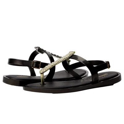 MELISSA SLIM SANDAL II BLACK 32601-001 WOMEN'S