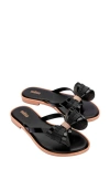 Melissa Slim V Ad Water Resistant Flip Flop In Black/beige