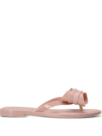 Melissa Slim V Bow-embellished Flip Flops