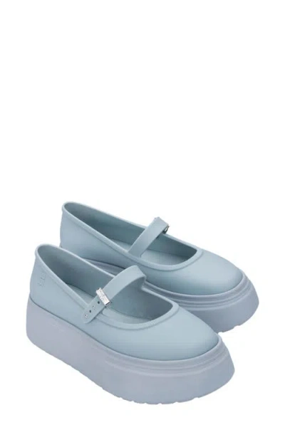 Melissa Soft Ballerina Jelly Platform Slipon In Blue