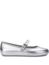 Melissa Soft Buckle-strap Ballerinas In Gray